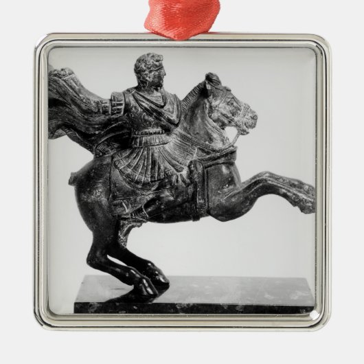 Reiterstatuette von Alexander der Große Silbernes Ornament (Vorne)