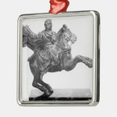 Reiterstatuette von Alexander der Große Silbernes Ornament (Links)