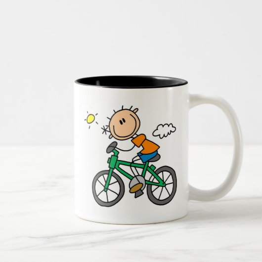 Reitfahrrad - Mann Zweifarbige Tasse (Rechts)