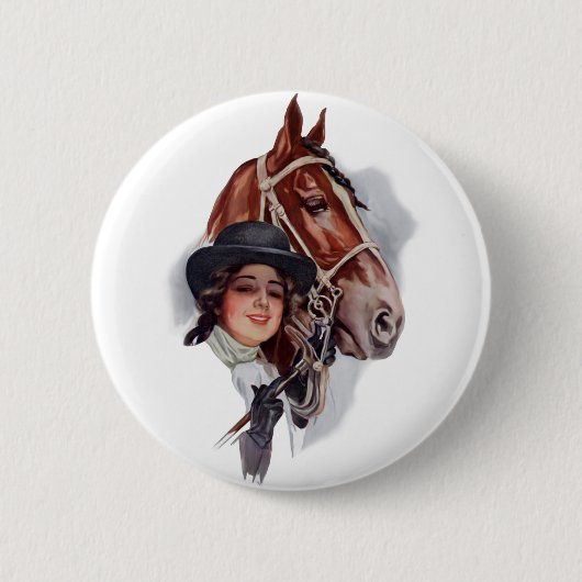 Reitfrau Button (Vorderseite)