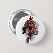Reitfrau Button (Vorne & Hinten)
