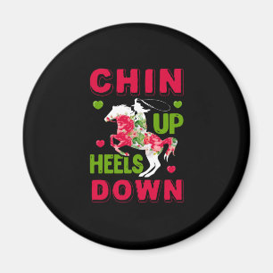 Reitgeschenk   Chin Up Heels Down Magnet