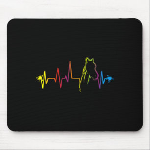 Reitgeschenk für Pferde Heartbeat Shirt Pferde Rei Mousepad