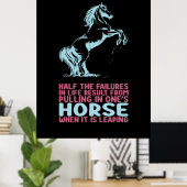 Reitgeschenk | Halbierung von Lebensausfällen Poster (Heimbüro)
