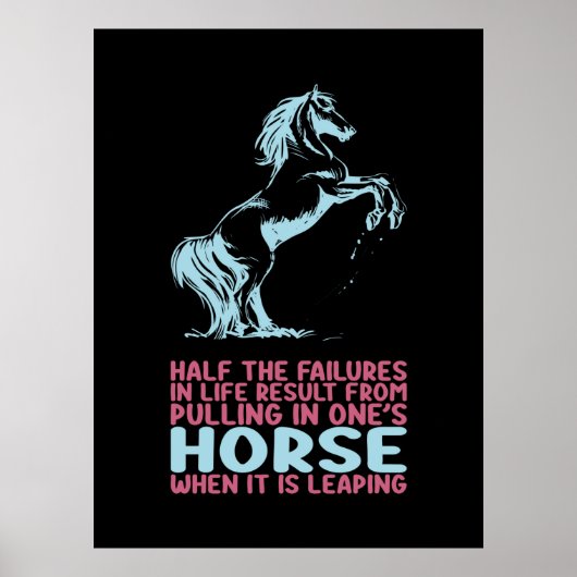 Reitgeschenk | Halbierung von Lebensausfällen Poster (Vorne)