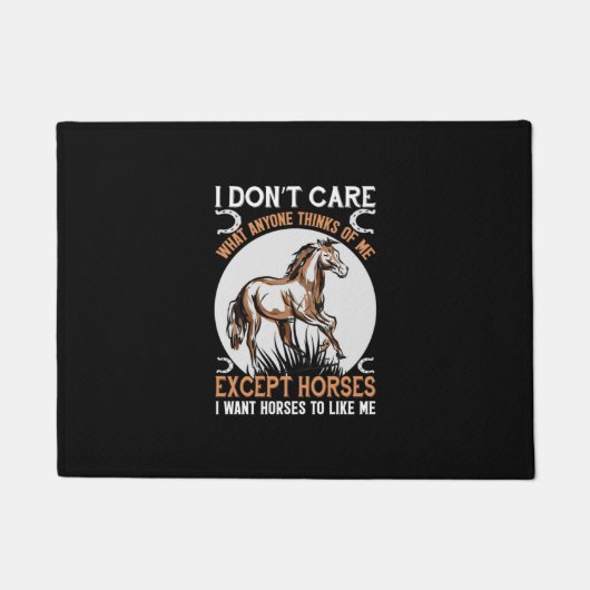 Reitgeschenk | Ich kümmere mich nur um Pferde Fußmatte (Vorderseite)