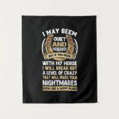 Reitgeschenk | Ich mag ruhig erscheinen Wandteppich (Vorderseite)