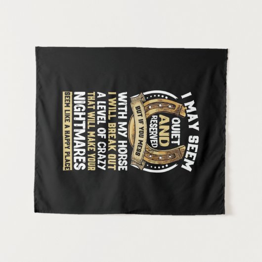 Reitgeschenk | Ich mag ruhig erscheinen Wandteppich (Vorderseite (Horizontal))