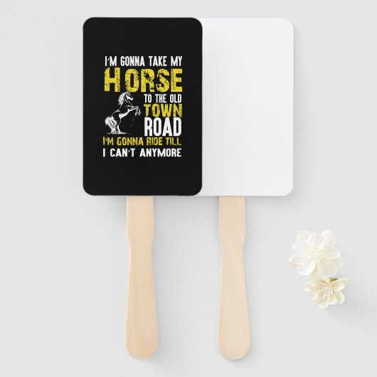 Reitgeschenk | Ich werde mein Pferd nehmen Fächer (Vorne und Hinten)