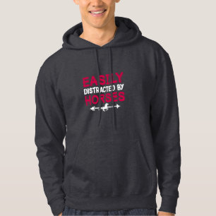 Reitgeschenk Leicht von Pferden abgelenkt Hoodie