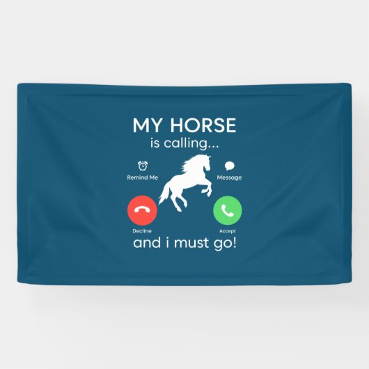 Reitgeschenk | Mein Pferd ruft Banner (Horizontal)