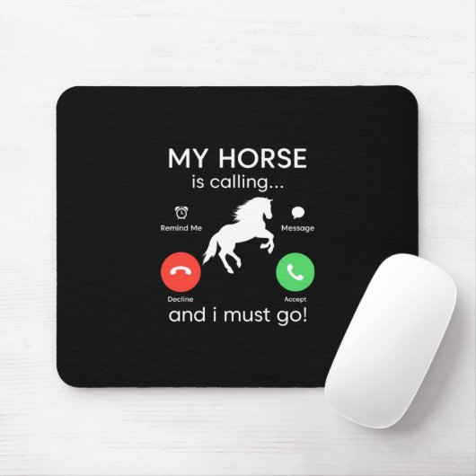 Reitgeschenk | Mein Pferd ruft Mousepad (Mit Mouse)
