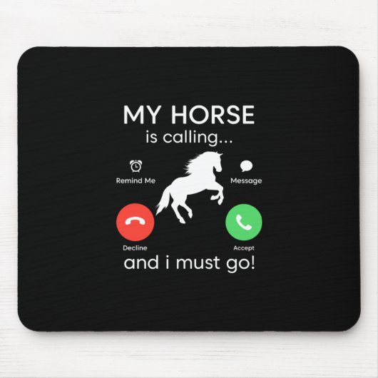 Reitgeschenk | Mein Pferd ruft Mousepad (Vorne)