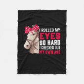 Reitgeschenk | Meine Augen so hart rollen Fleecedecke (Vorderseite)