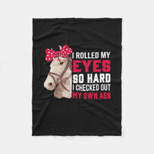 Reitgeschenk   Meine Augen so hart rollen Fleecedecke