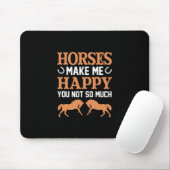 Reitgeschenk | Pferde machen mich glücklich Mousepad (Mit Mouse)