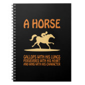 Reitgeschenk | Pferdegalopp Notizblock (Vorderseite)