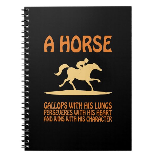 Reitgeschenk | Pferdegalopp Notizblock (Vorderseite)
