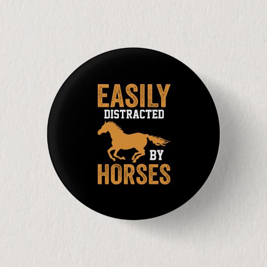 Reitgeschenk | Reittiere leicht abgelenkt Button (Vorderseite)