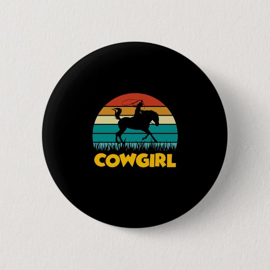Reitgeschenk | Vintag Cowgirl Button (Vorderseite)