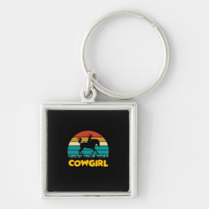 Reitgeschenk Vintag Cowgirl Schlüsselanhänger