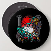 Reitgriechische Mythen Zeus Alte Götter Equine Lig Button (Vorne & Hinten)