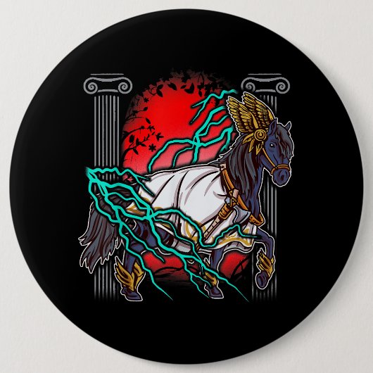 Reitgriechische Mythen Zeus Alte Götter Equine Lig Button (Vorderseite)