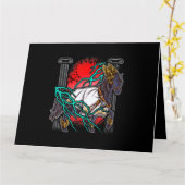 Reitgriechische Mythen Zeus Alte Götter Equine Lig Karte (Gelbe Blume)