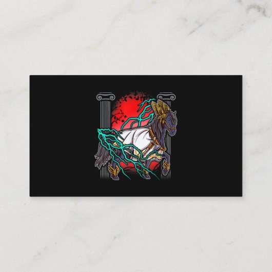 Reitgriechische Mythen Zeus Alte Götter Equine Lig Visitenkarte (Rückseite)