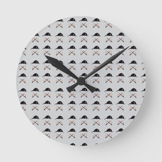 Reithelm und Reitgerte Uhr (Vorderseite)