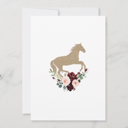 Reithochzeit speichert das Datum Einladung (Rückseite)