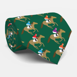 Reitjockeys Derby-Tag Monogramm Grün Krawatte