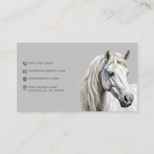 Reitkarte für das Weiße Pferd Visitenkarte (Rückseite)