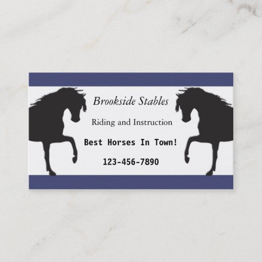 Reitkarte Visitenkarte (Vorderseite)
