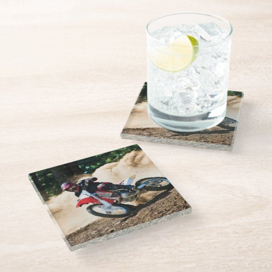 Reitkissen Glasuntersetzer (Schrägansicht)