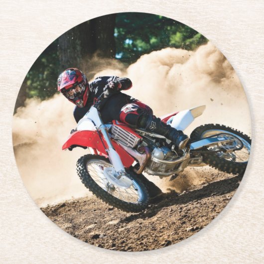 Reitkissen Runder Pappuntersetzer (Vorderseite)