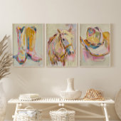 Reitkunst, Cowgirl-Dekoration, Western Ranch Poster