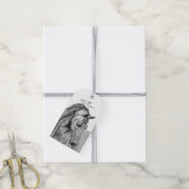 Reitkunststift zeichnend Schwarzweiß Geschenkanhänger (Mit Garn)