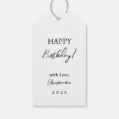 Reitkunststift zeichnend Schwarzweiß Geschenkanhänger (Rückseite)