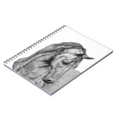 Reitkunststift zeichnend Schwarzweiß Notizblock (Linke Seite)