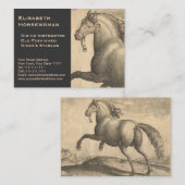 Reitlehrer-antikes Reiterpferd Vintag Visitenkarte (Vorne/Hinten)