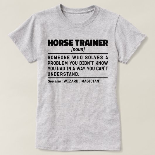 Reitlehrer Noun Funny Riding Spaß T-Shirt (Design vorne)