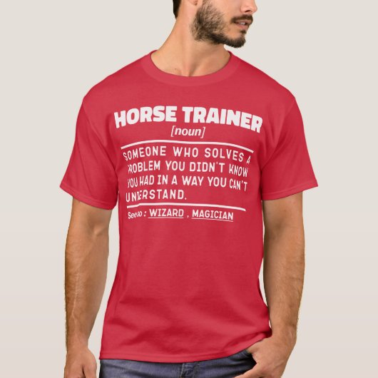 Reitlehrer Noun Funny Riding Spaß T-Shirt (Vorderseite)