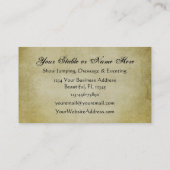 Reitlehrer oder stabile Visitenkarte (Rückseite)