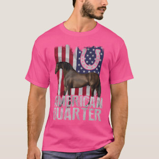 Reitliebhaber Reitet Amerikanischer Quarter Patrio T-Shirt