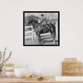 Reitmädchen auf ihrem Pferd 1926 Poster (Küche)