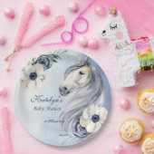 Reitmädchen Babydusche personalisiert Pappteller (Party)