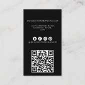 Reitmarkenzeichen für Western Visitenkarte (Rückseite)