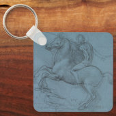 Reitmonument (Studie) von Leonardo da Vinci Schlüsselanhänger (Vorderseite)