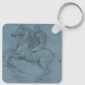 Reitmonument (Studie) von Leonardo da Vinci Schlüsselanhänger (Rückseite)